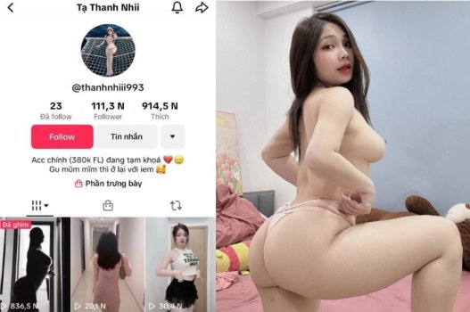 Sex tiktoker Tạ Thanh Nhi mông đầy thích doggy