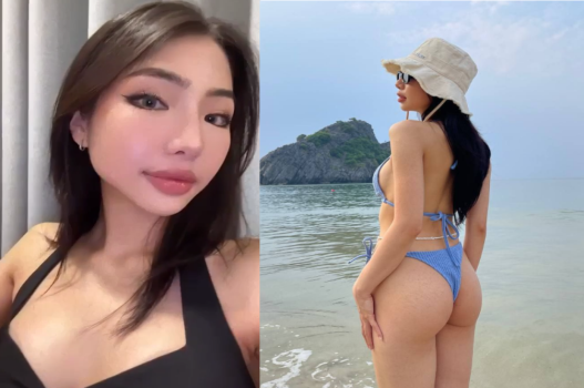 Thanh Nga phang từ phòng khách sang bếp